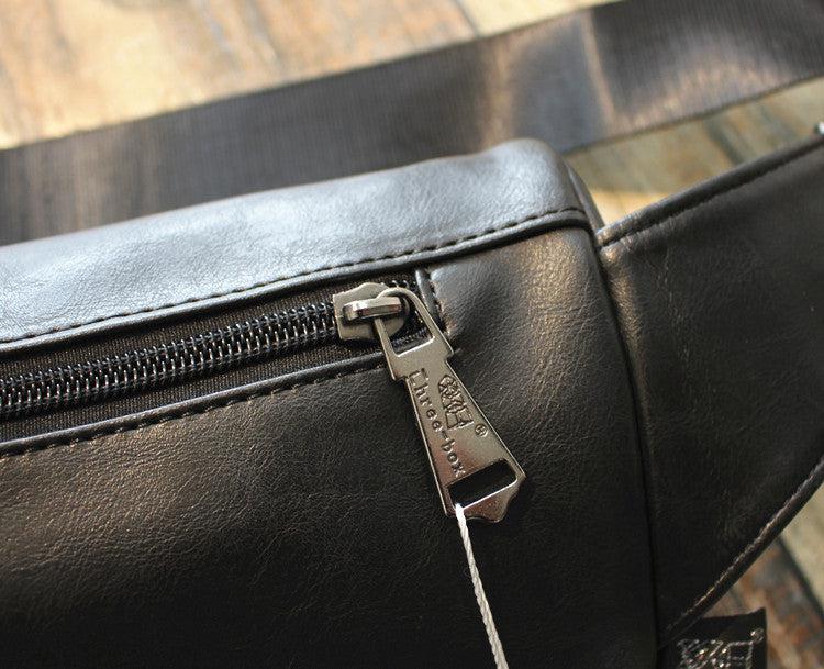 Faux Leather Cross Body Chest Bag