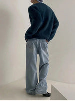 Faux Mink Velvet V-neck Knitted Cardigan