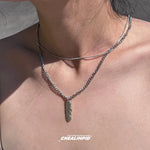 Feather Pendant Layered Necklace