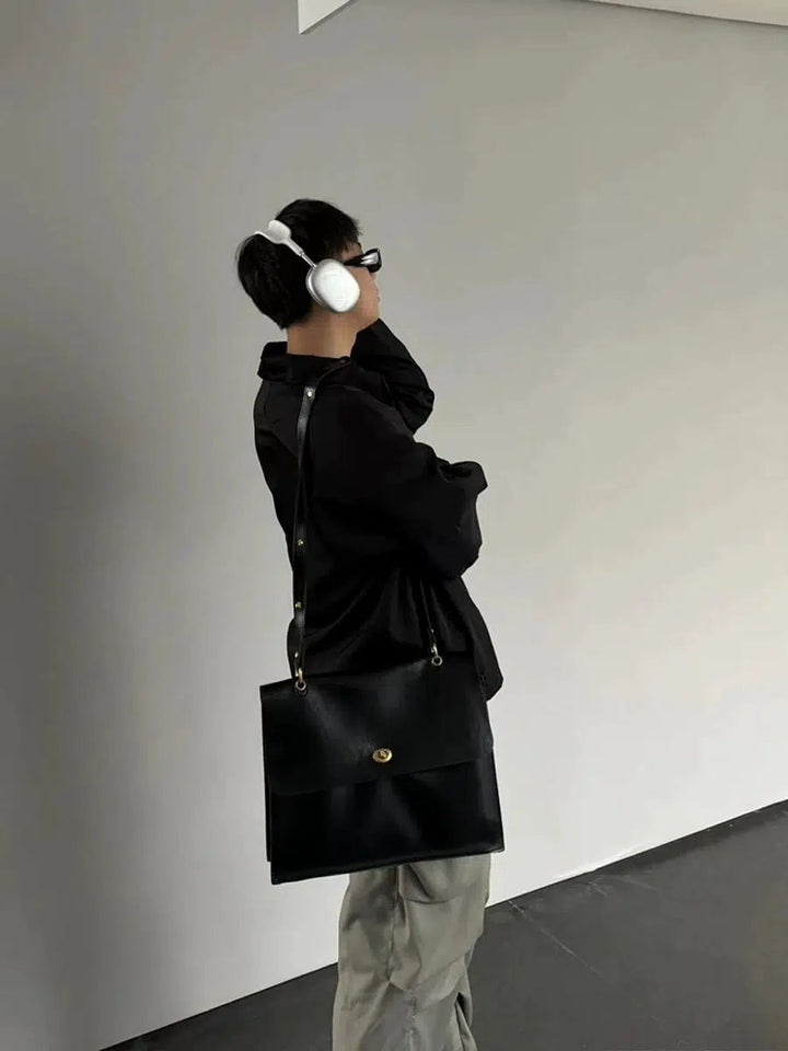 Flap Closure Crossbody Bag The Korean Fashion