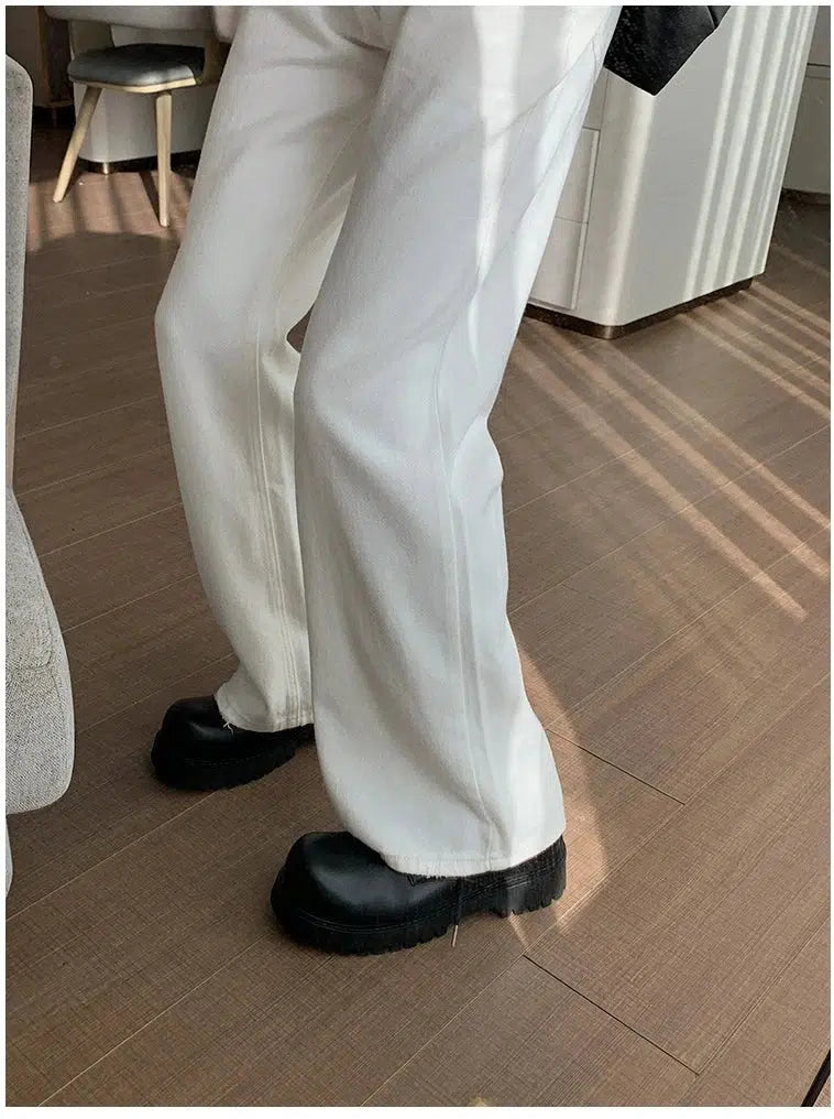 Flared Straight-leg Jeans