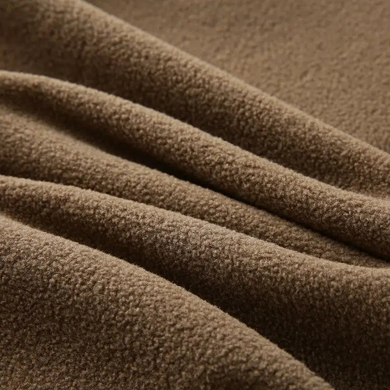 Fleece Collarless Cardigan Jacket