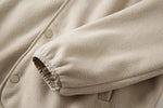 Fleece Collarless Cardigan Jacket