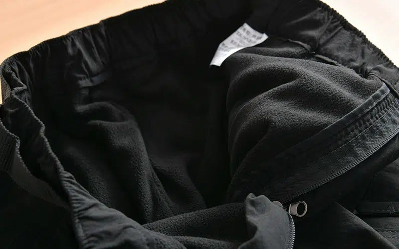 Fleece Straight-leg Cargo Pants