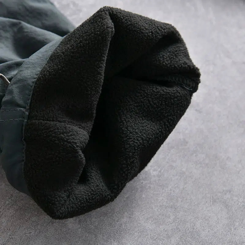 Fleece Straight-leg Cargo Pants