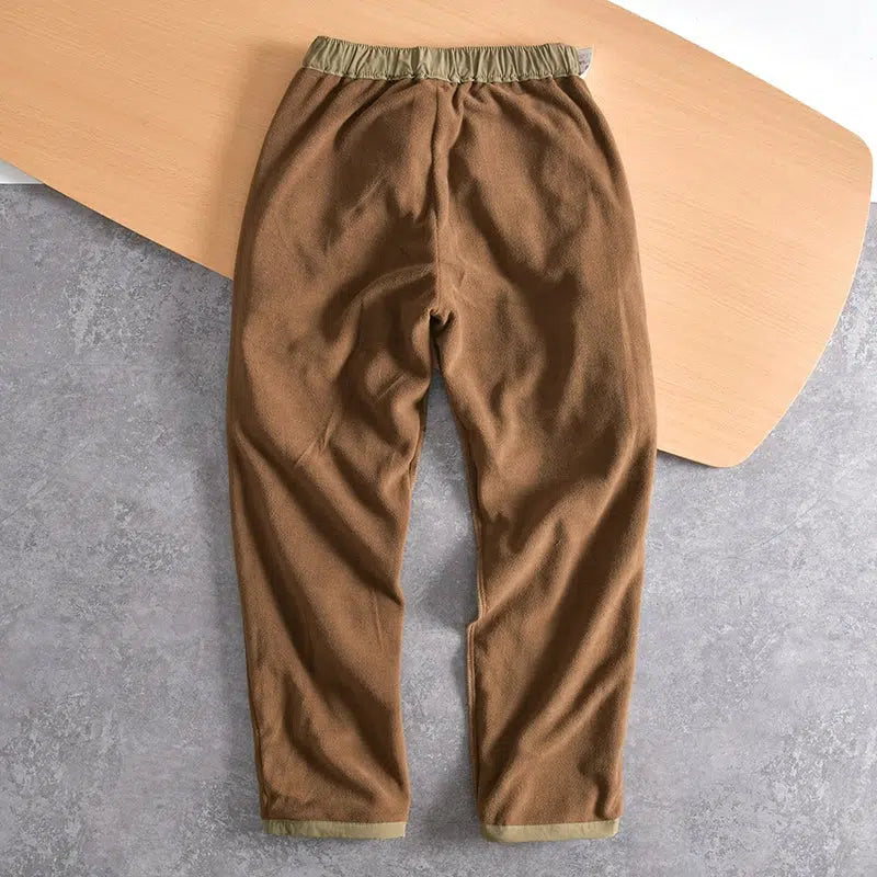 Fleece Straight-leg Cargo Pants
