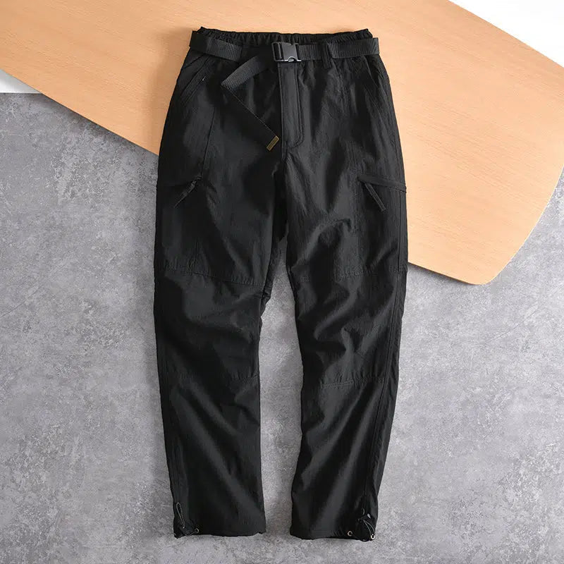 Fleece Straight-leg Cargo Pants