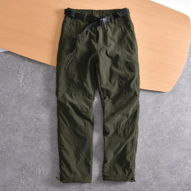Fleece Straight-leg Cargo Pants