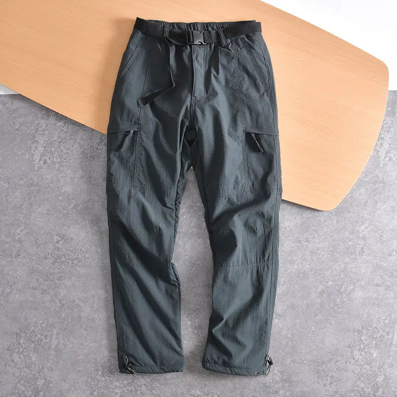 Fleece Straight-leg Cargo Pants