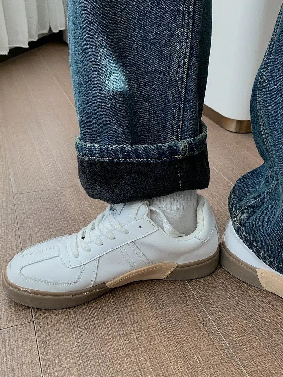 Fleece Straight-leg Jeans