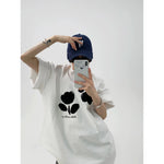 Floral Design Oversized Graphic T-Shirt