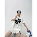 Floral Design Oversized Graphic T-Shirt
