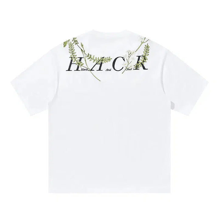 Floral Embroidery Breathable T-shirt