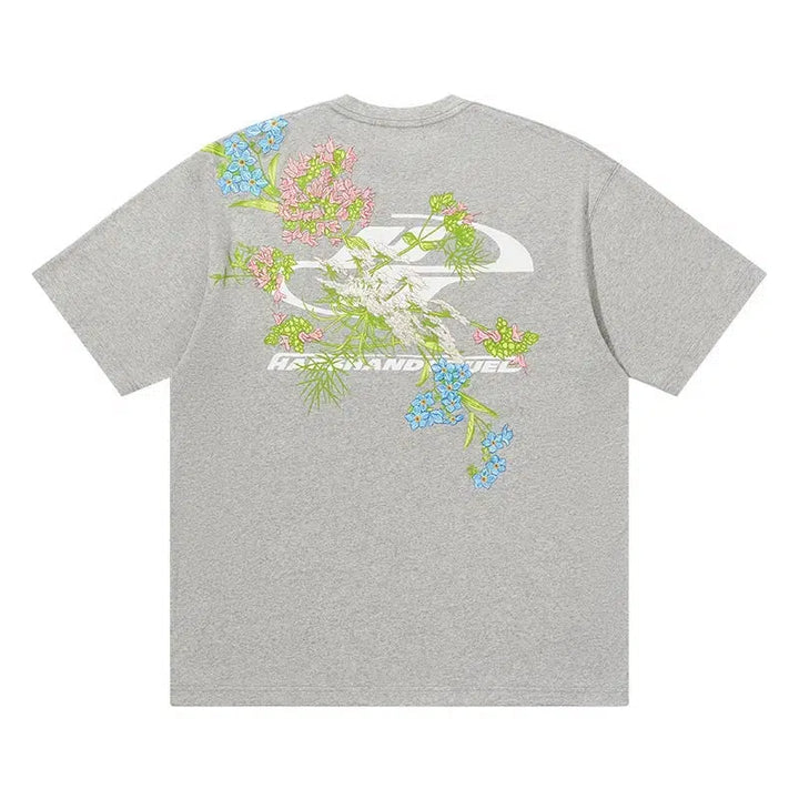 Floral Graphic Short-sleeved T-shirt