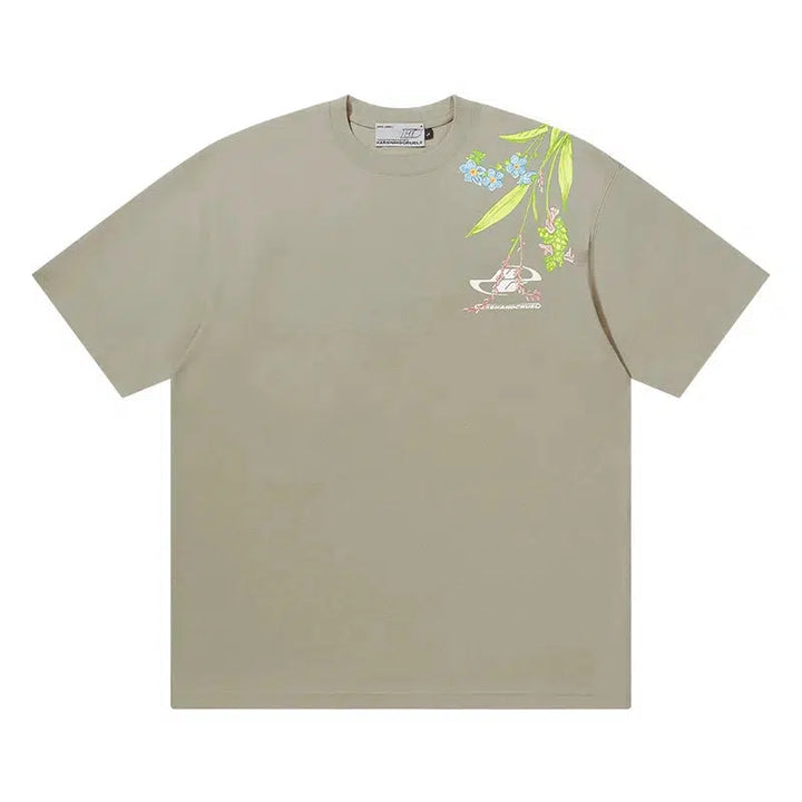 Floral Graphic Short-sleeved T-shirt