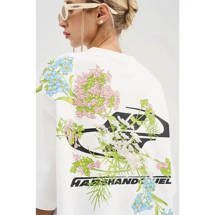 Floral Graphic Short-sleeved T-shirt