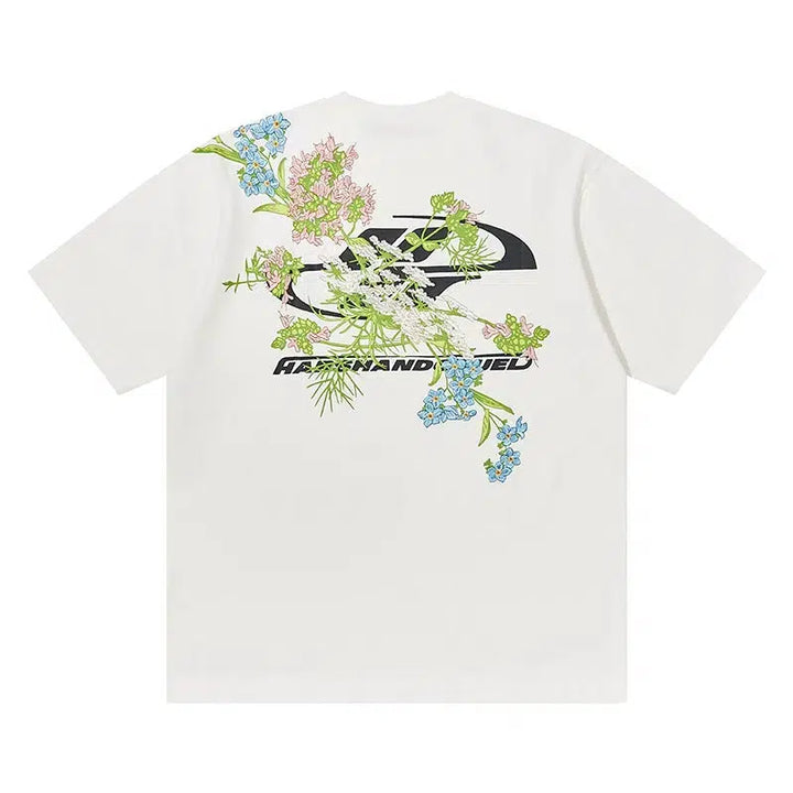 Floral Graphic Short-sleeved T-shirt