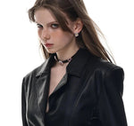 Floral Leather Necklace