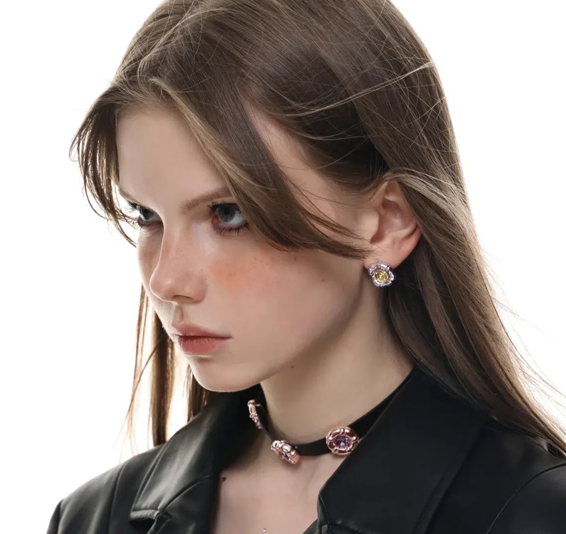 Floral Leather Necklace