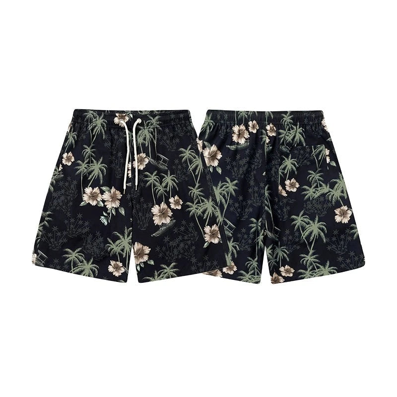 Floral Print Beach Shorts