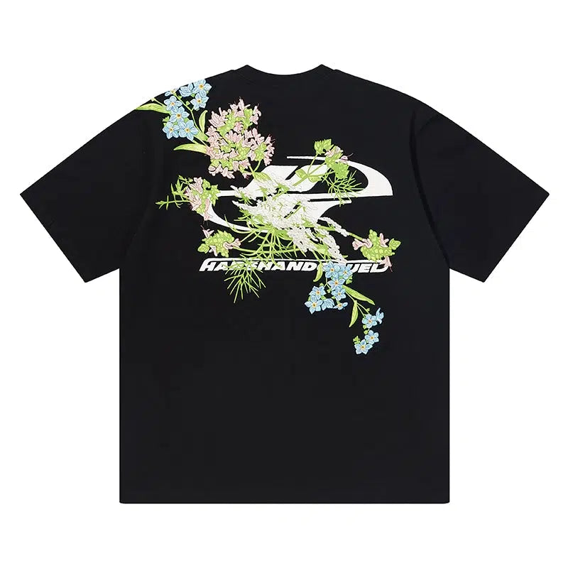Floral Print Crew Neck T-shirt