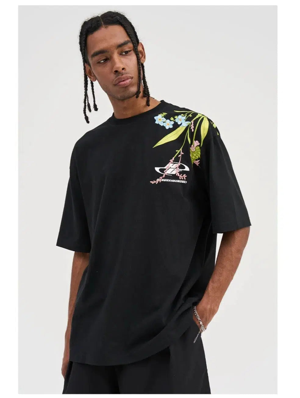 Floral Print Crew Neck T-shirt