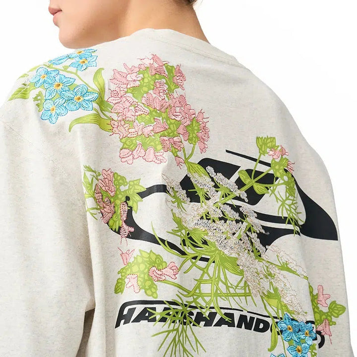 Floral Print Crew Neck T-shirt