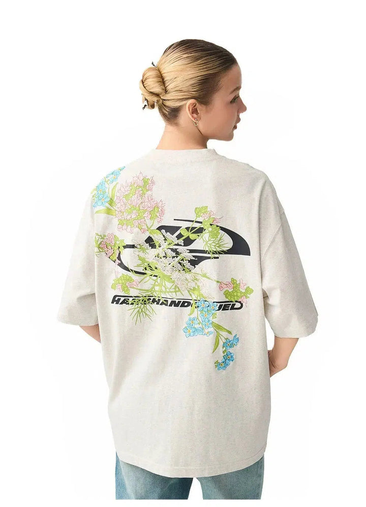 Floral Print Crew Neck T-shirt