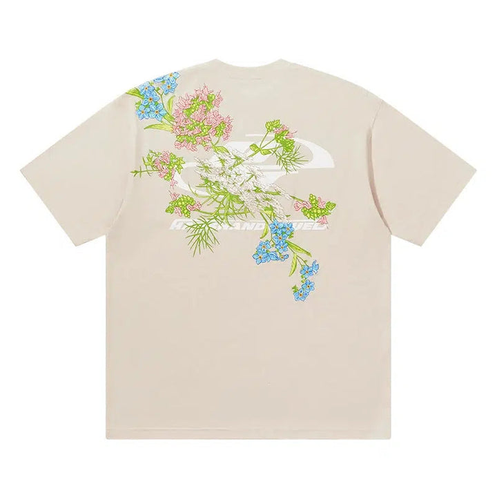 Floral Print Crew Neck T-shirt