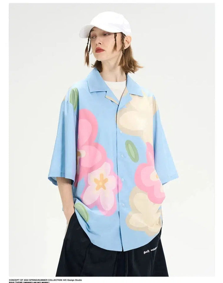 Floral Print Short Sleeve Shirt
