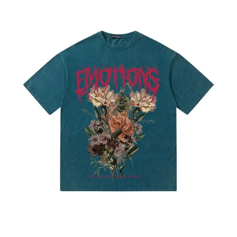 Floral Print Short Sleeve T-shirt