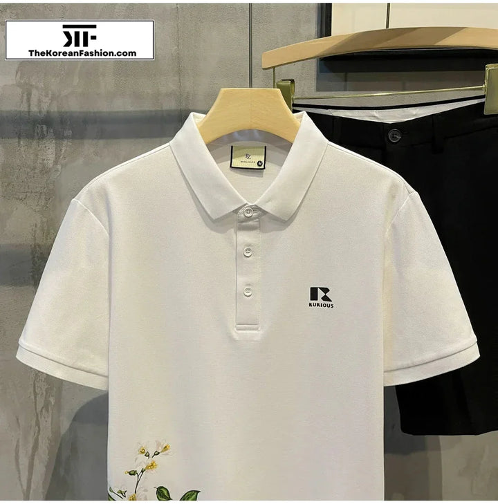 Floral Printing Polo Shirt