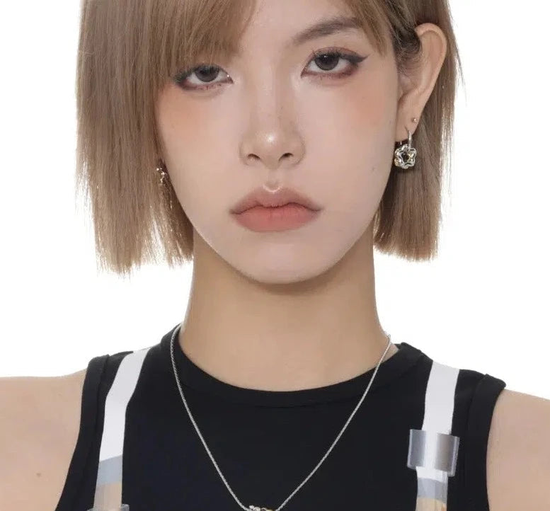 Flower Pendant Earrings