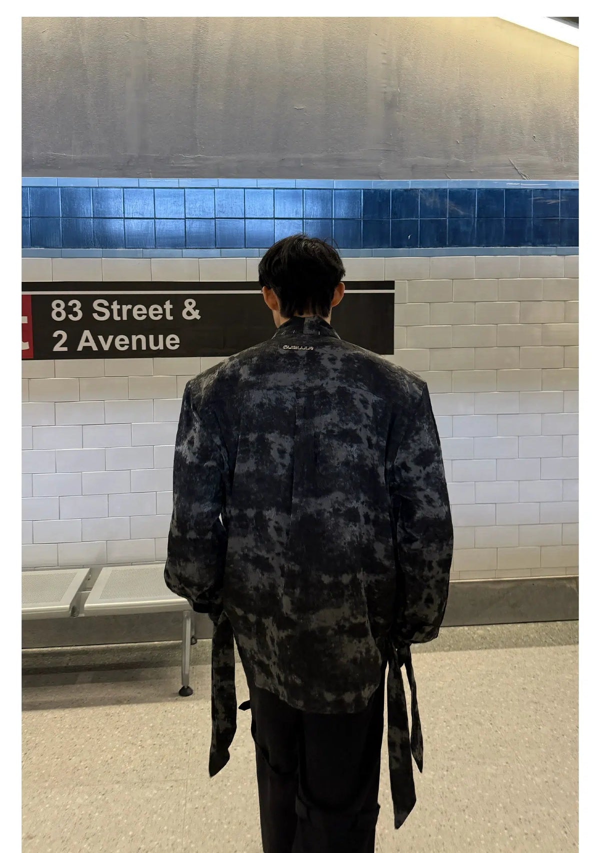 Flowy Patterned Long-Sleeve Shirt