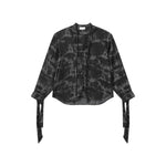 Flowy Patterned Long-Sleeve Shirt