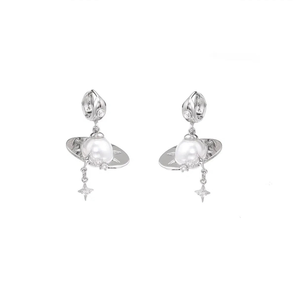 Flying Saucer Pendant Earrings