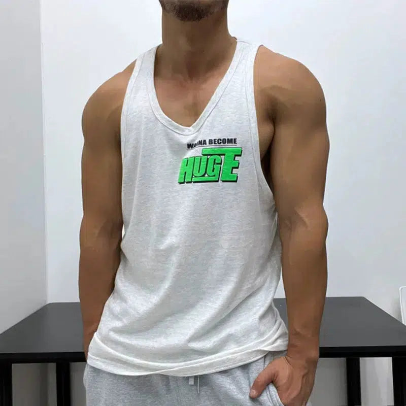 Foam Printing Sleeveless Vest