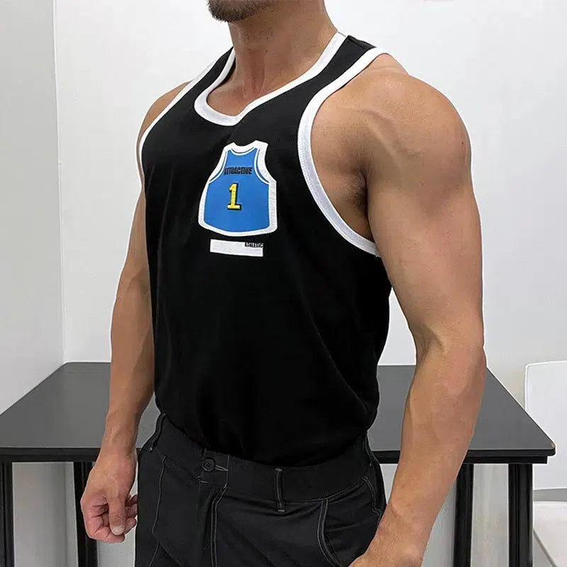 Foam Printing Slim Fit Vest