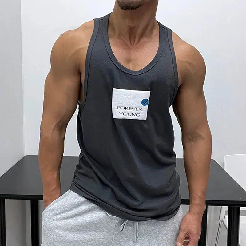 Foamed Printed Sleeveless Vest