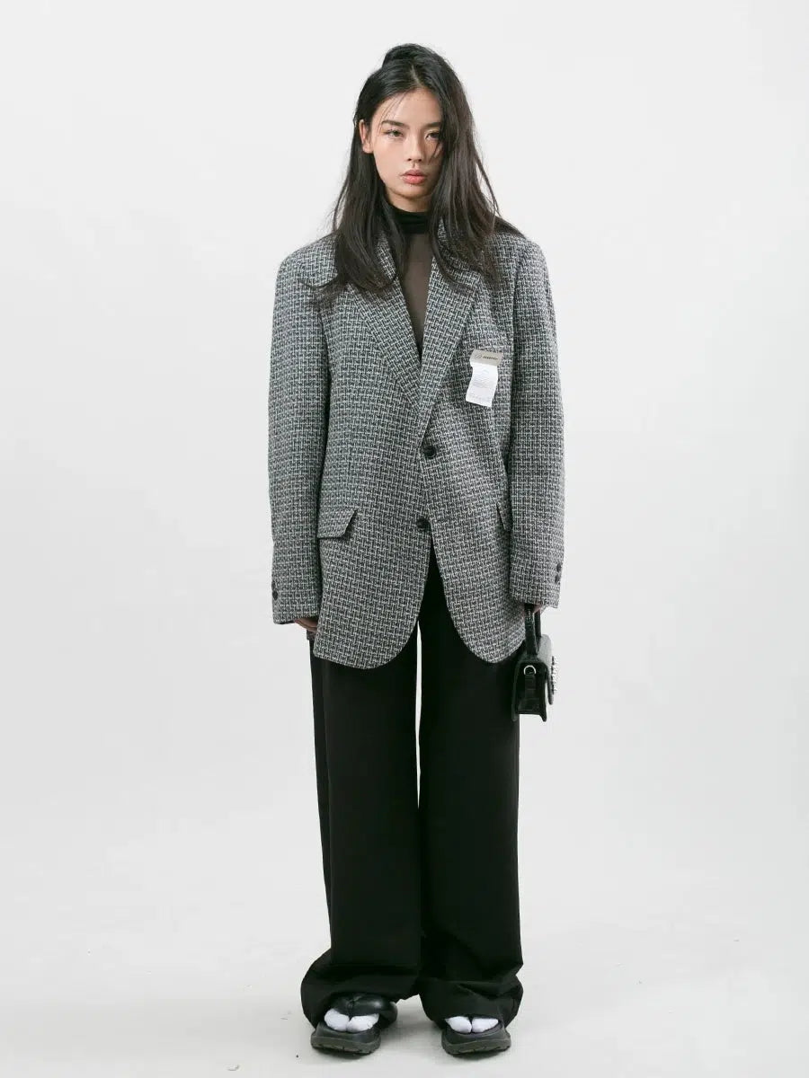 Folding Waistband Wide-leg Pleated Pants