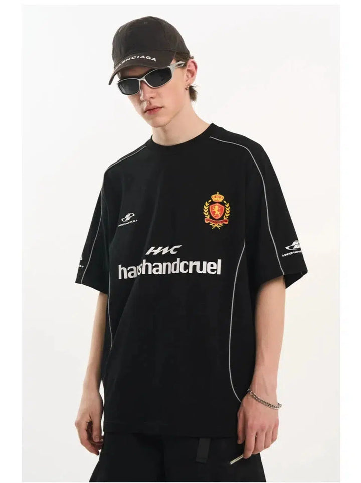 Football Sports Club Stitching T-Shirt