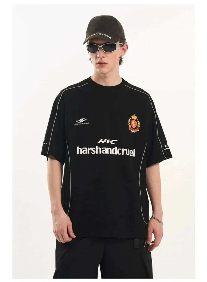 Football Sports Club Stitching T-Shirt