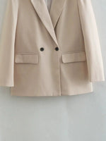 Formal Double-Breasted Blazer Jacket