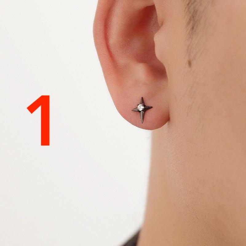 Four Pointed Star Stud Earrings