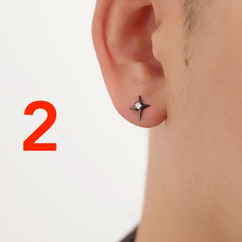 Four Pointed Star Stud Earrings