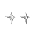 Four Pointed Star Stud Earrings