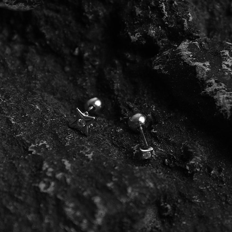Four-Pointed Stars Ear Studs