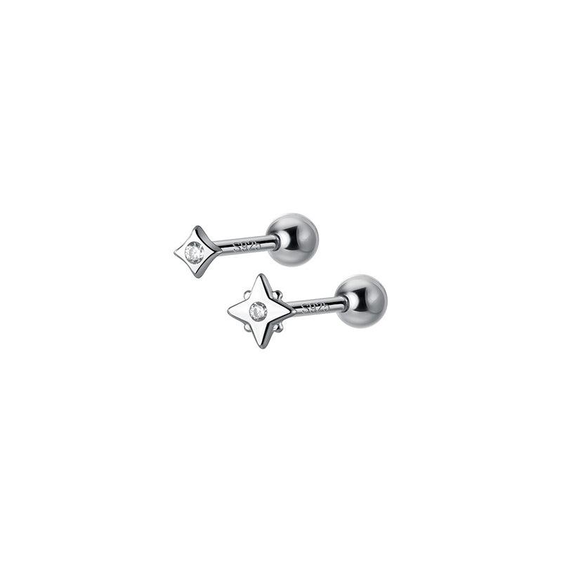 Four-Pointed Stars Ear Studs
