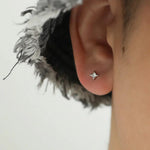 Four-pointed Star Diamond Earrings