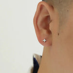 Four-pointed Star Diamond Earrings